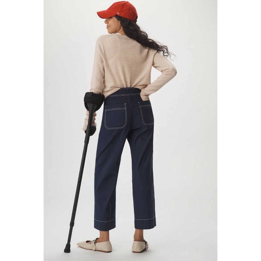 Anthropologie The Colette Sailor Crop Wide-Leg Pants by Maeve - Picture 3 of 10
